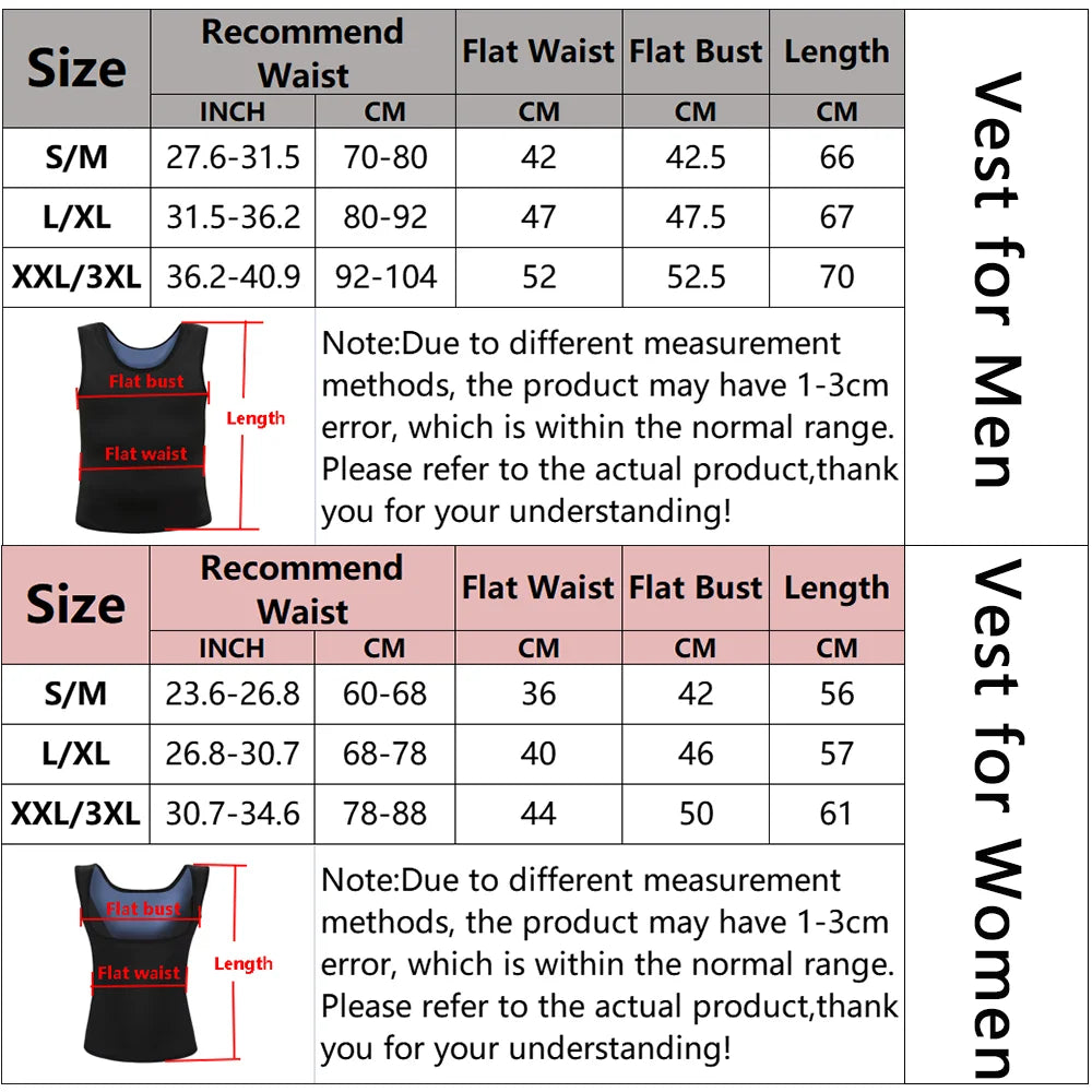 Neoprene Sauna Vest – Men & Women Waist Trainer
