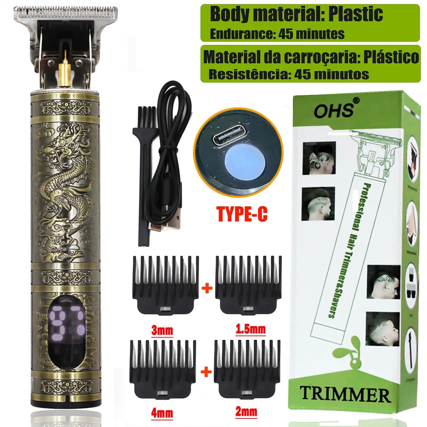 Vintage T9 Hair Clipper Beard Shaving Body Hair