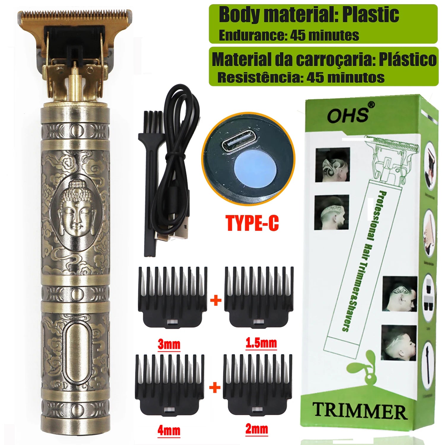 Vintage T9 Hair Clipper Beard Shaving Body Hair