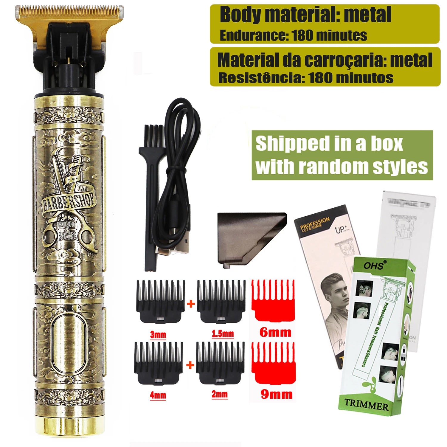 Vintage T9 Hair Clipper Beard Shaving Body Hair