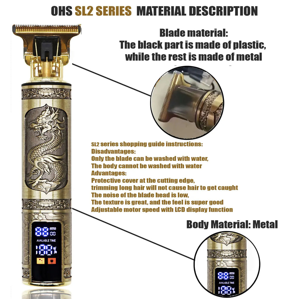 Vintage T9 Hair Clipper Beard Shaving Body Hair