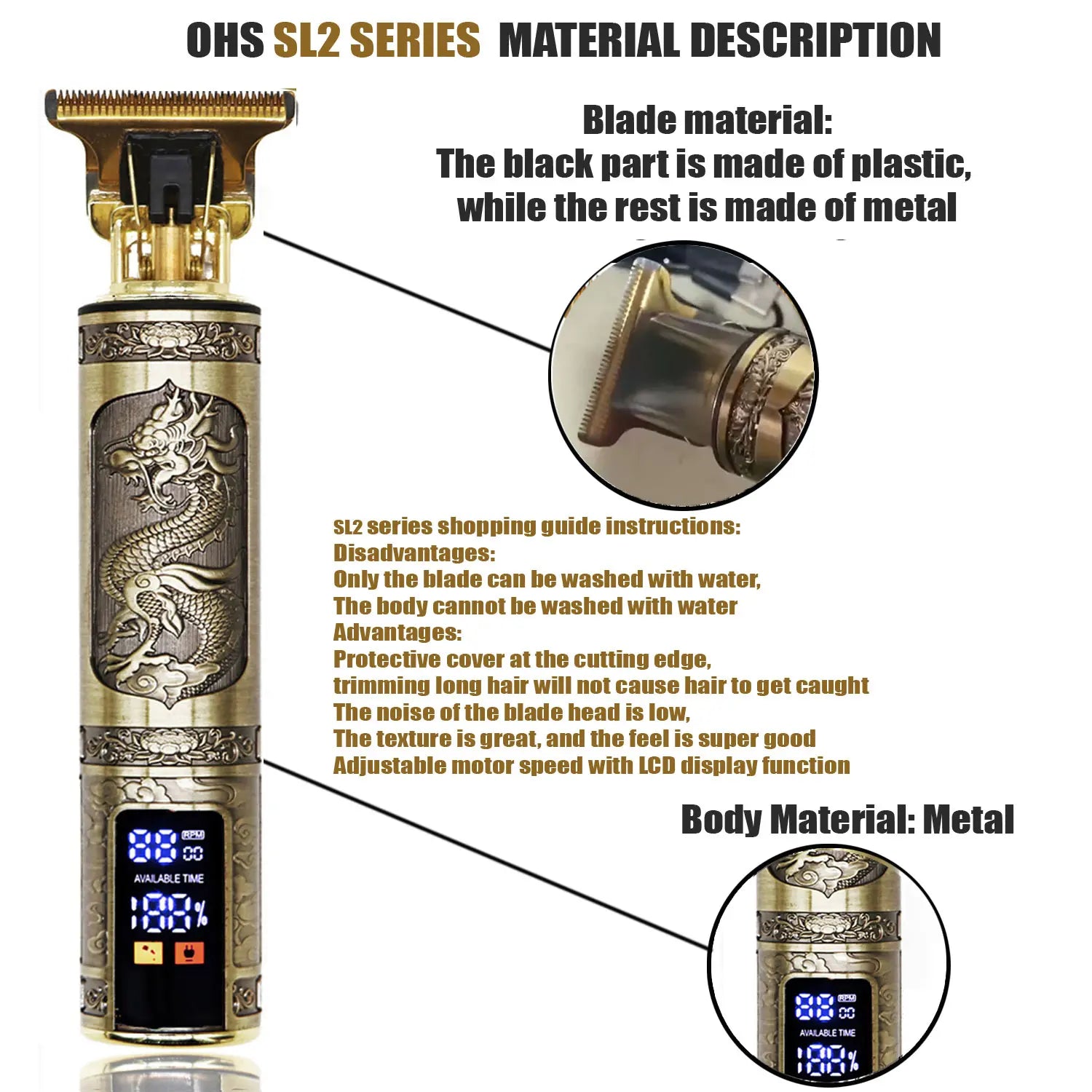 Vintage T9 Hair Clipper Beard Shaving Body Hair