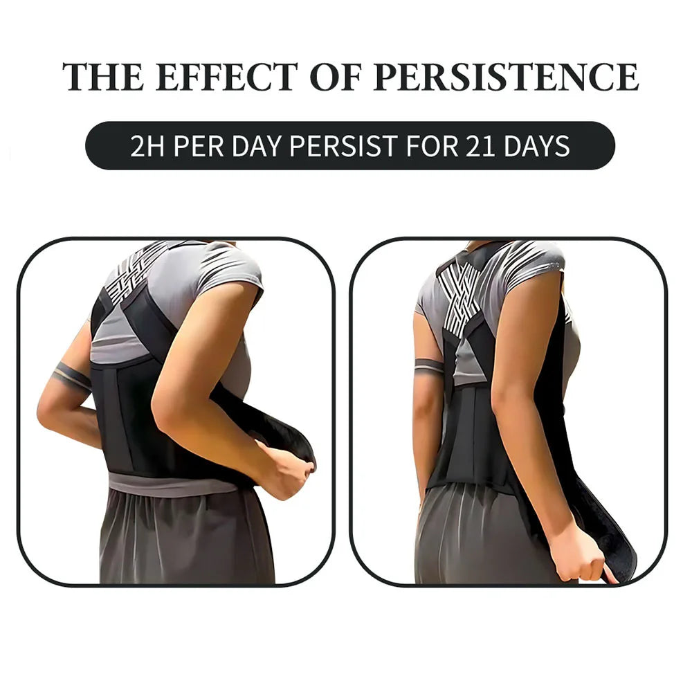 Adjustable Full-Back Posture Corrector – Unisex