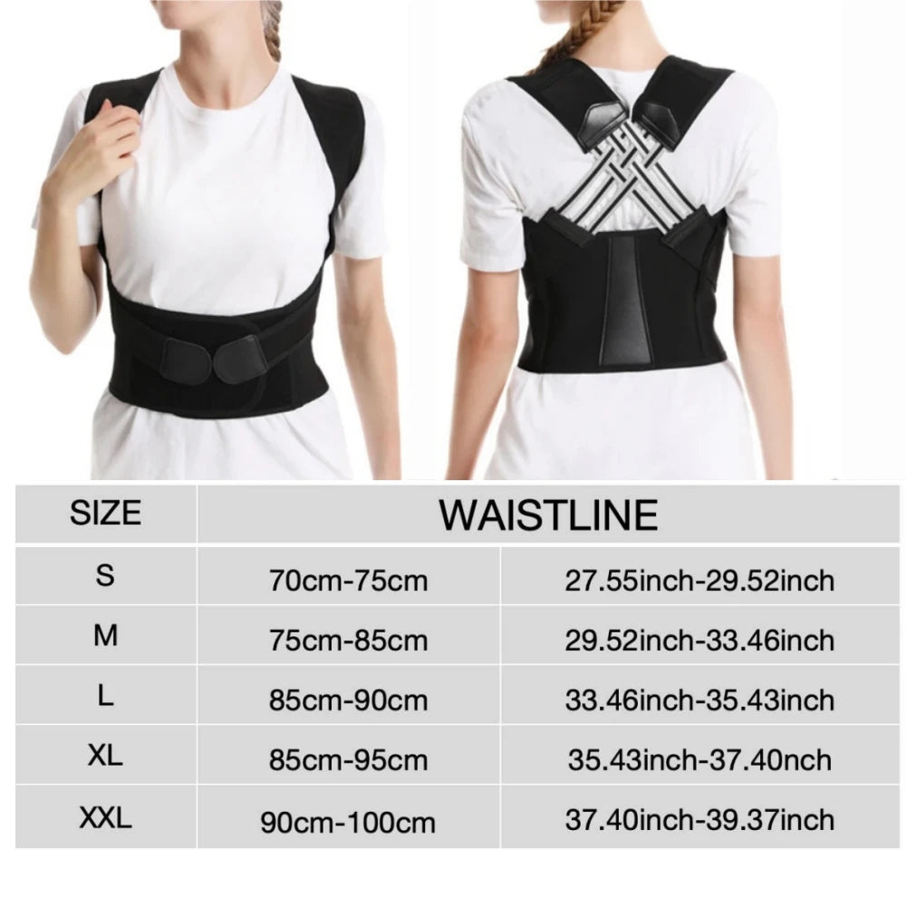 Adjustable Full-Back Posture Corrector – Unisex