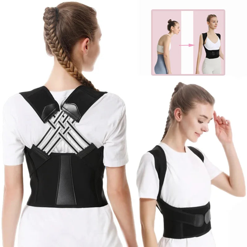 Adjustable Full-Back Posture Corrector – Unisex
