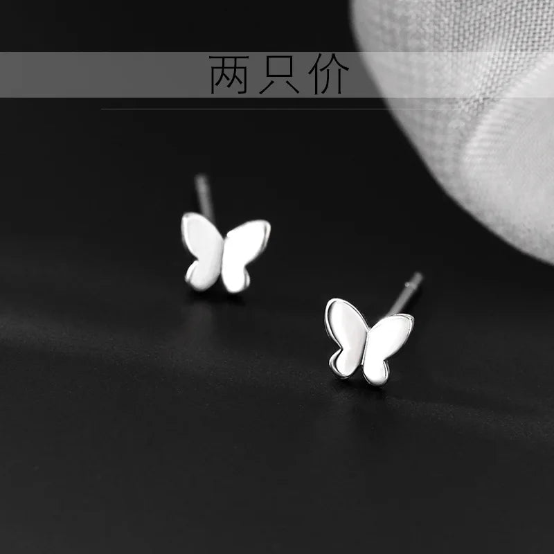 925 Sterling Silver Butterfly Studs Pure and Cute