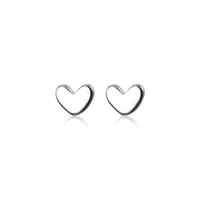 Minimalist Silver Love Earrings Elegant & Pure 925