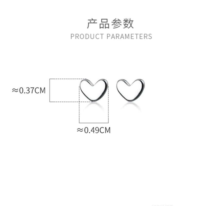 Minimalist Silver Love Earrings Elegant & Pure 925