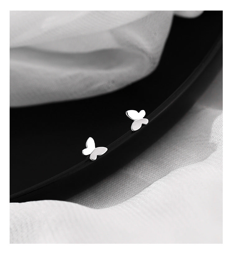 925 Sterling Silver Butterfly Studs Pure and Cute