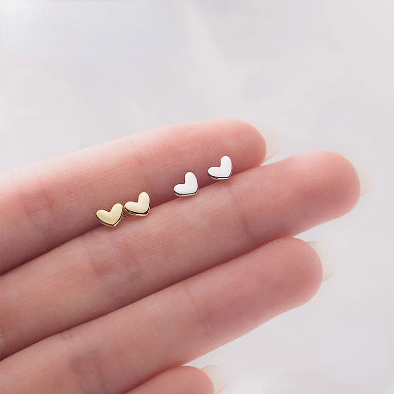 Minimalist Silver Love Earrings Elegant & Pure 925