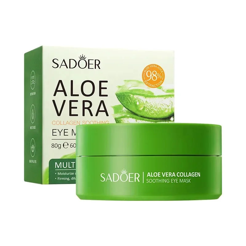 60 pcs Aloe Vera Collagen Under-Eye Patches – Hydrate & Brighten