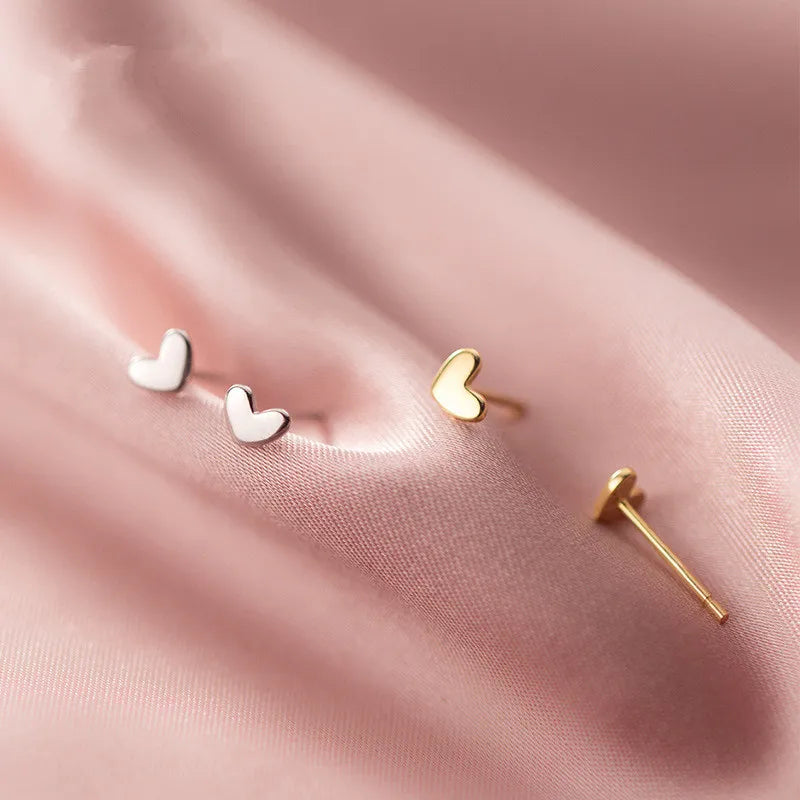 Minimalist Silver Love Earrings Elegant & Pure 925