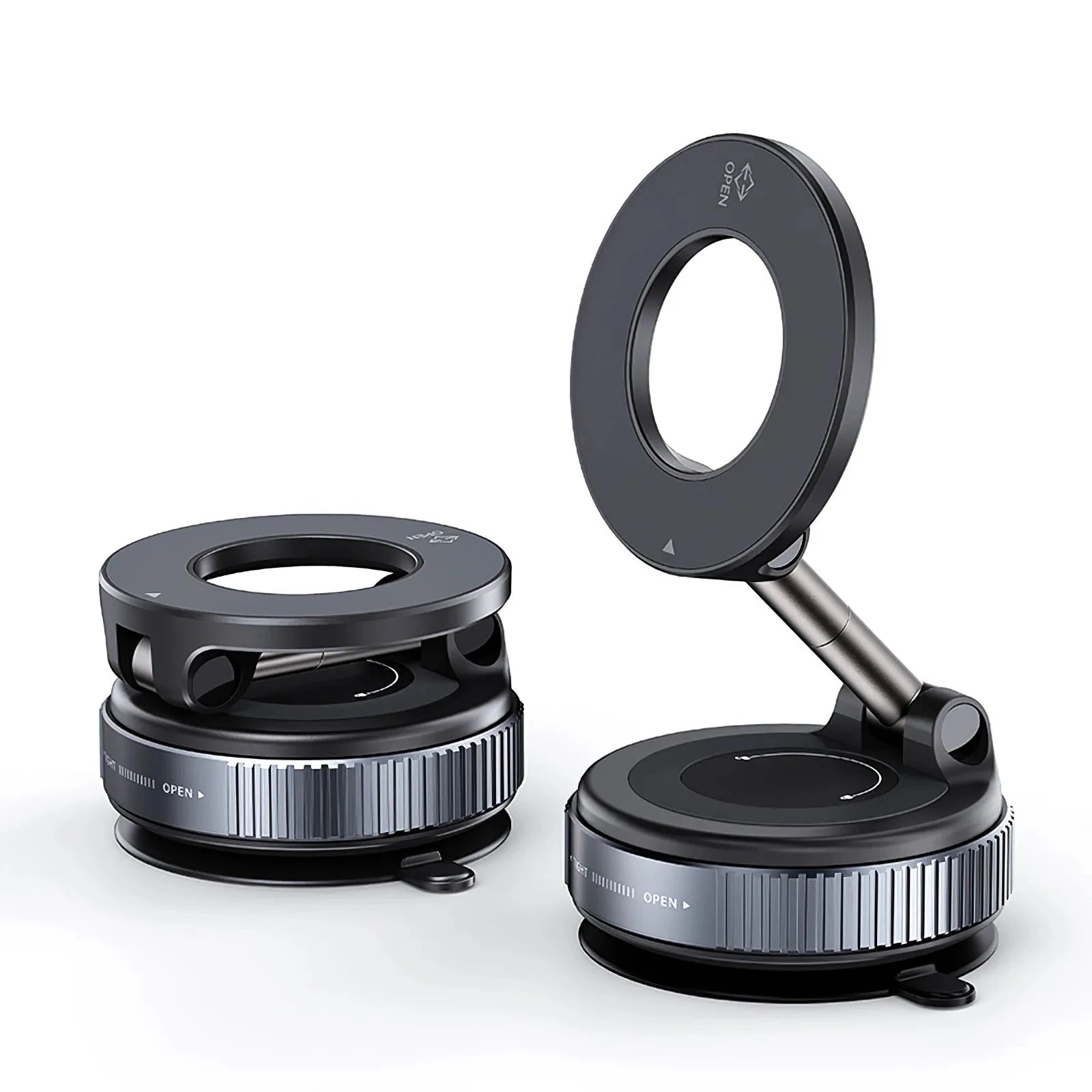 Car Phone Magnetic Stand Mechanical Vacuum Suction Cup Rotate 360°