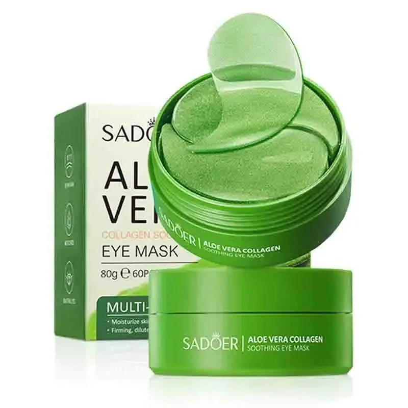60 pcs Aloe Vera Collagen Under-Eye Patches – Hydrate & Brighten