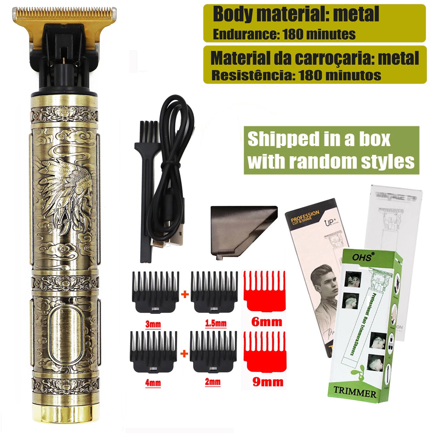 Vintage T9 Hair Clipper Beard Shaving Body Hair