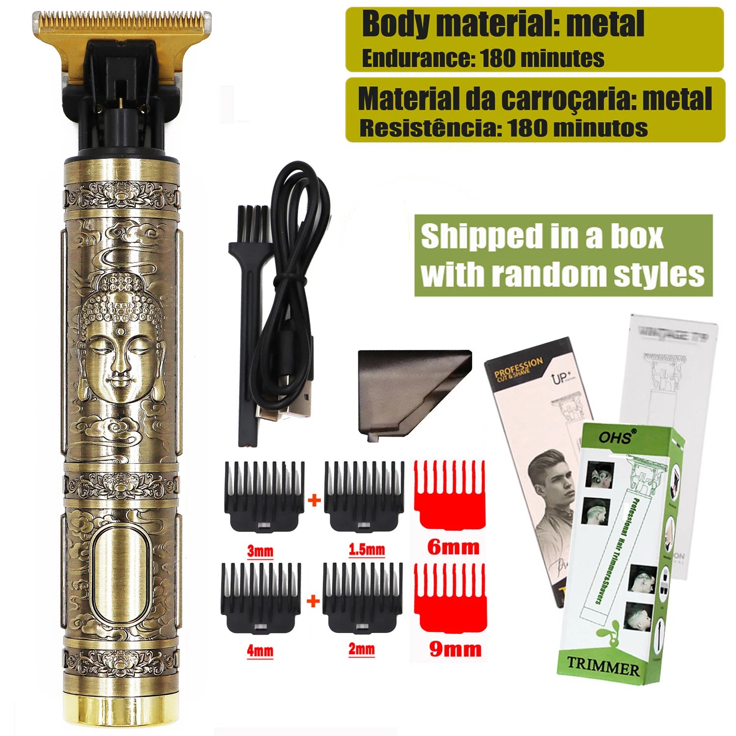 Vintage T9 Hair Clipper Beard Shaving Body Hair