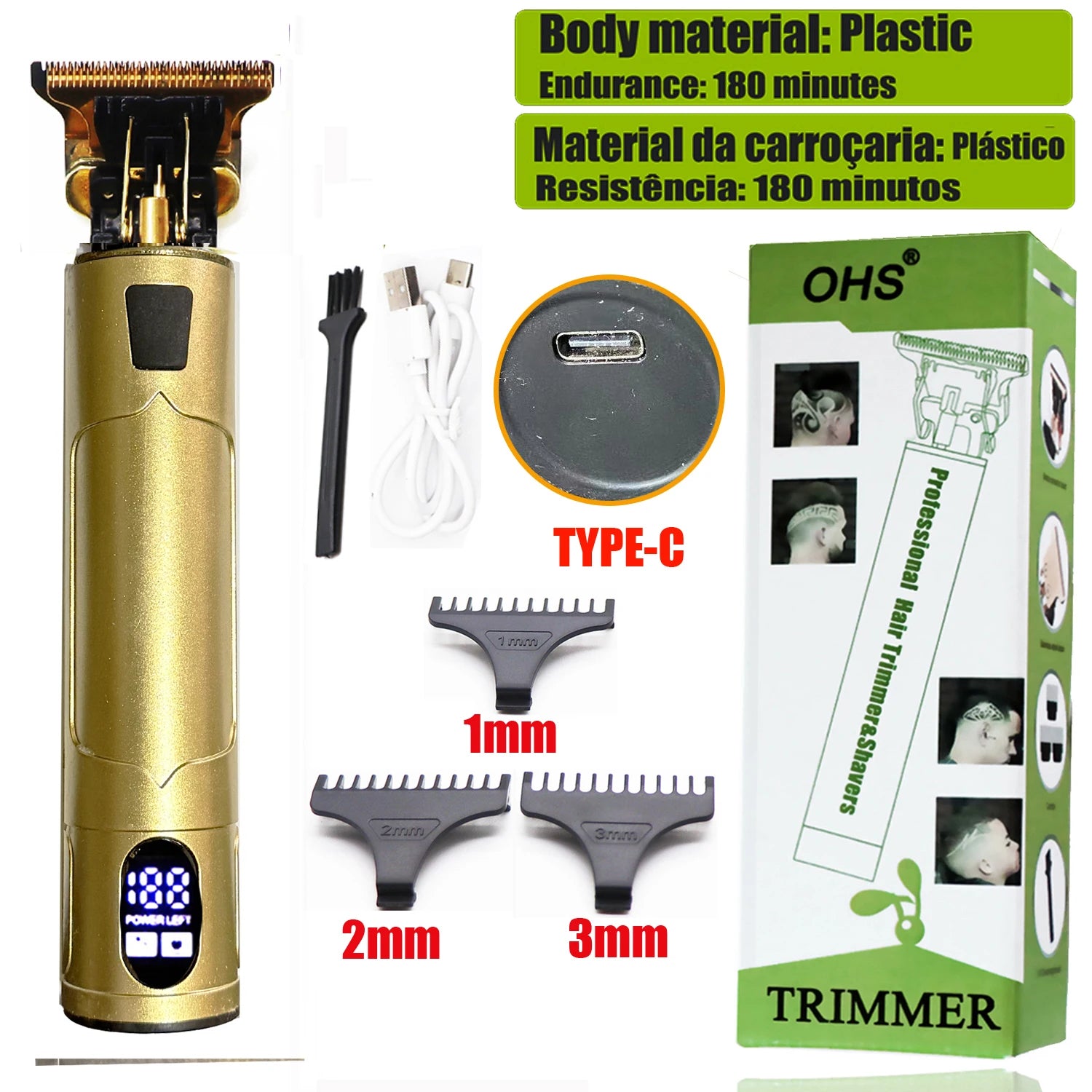 Vintage T9 Hair Clipper Beard Shaving Body Hair
