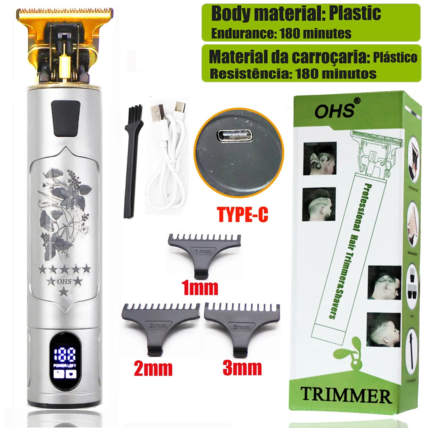 Vintage T9 Hair Clipper Beard Shaving Body Hair